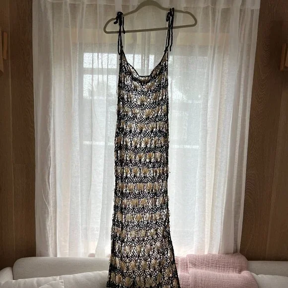 white christmas dresses Zara Rose Crochet Maxi Dress